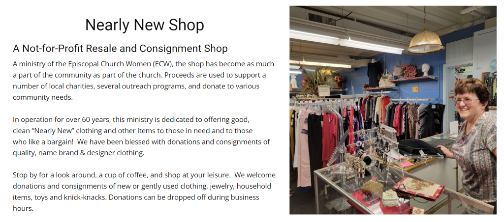 Nearly New Shop - St. Andrews Episcopal Church Omaha