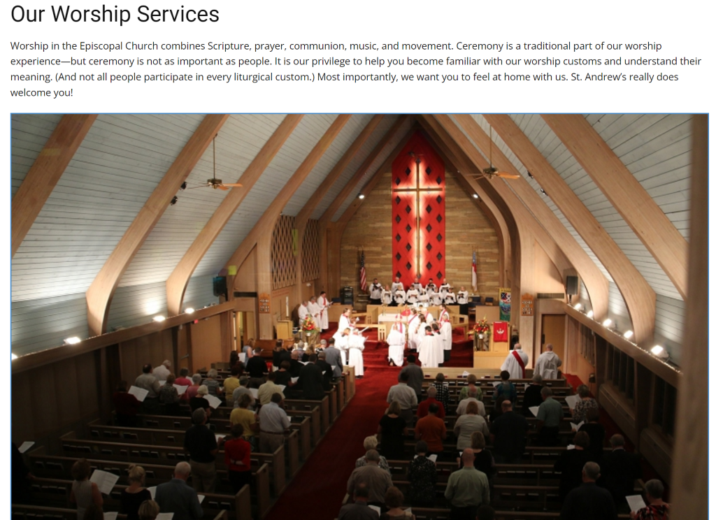 Our Worship Services St. Andrews Episcopal Church Omaha
